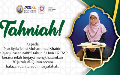 RCMP Student Nur Syifa’ Scores A First!